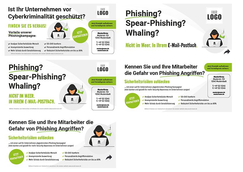 Flyer DIN lang Phishing grün – Die Phishing Flatrate für unbegrenzte ...